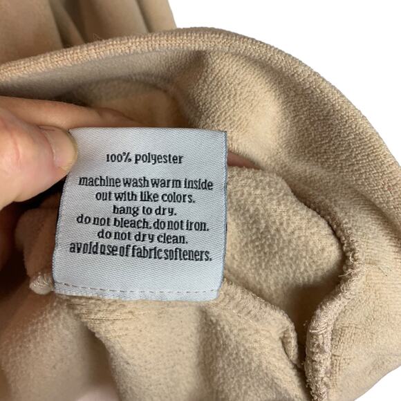Dudley Stephens Sweater Womens Sz M Beige Park Slope Vello Fleece Turtleneck Top - Picture 10 of 10